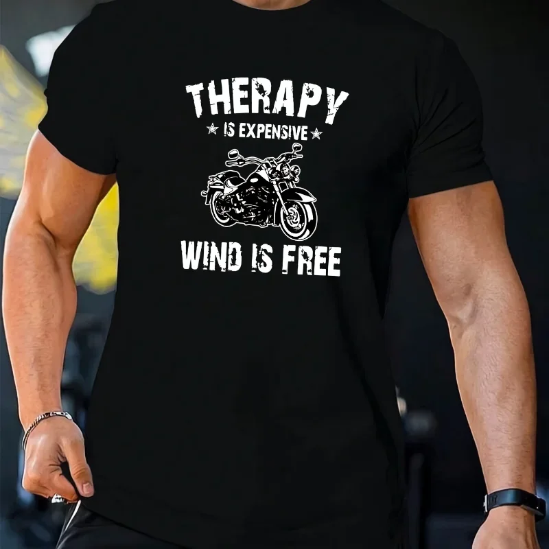 Tee Graphic Print - Motorcycle Graphic T-Shirt for Men,Ultra-Casual Short