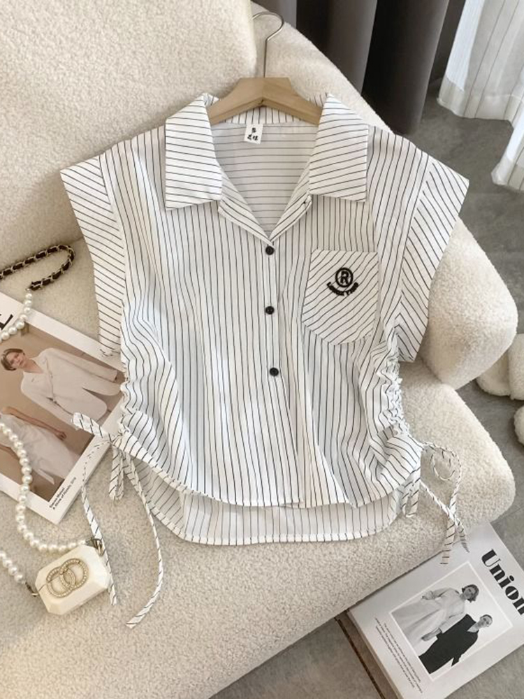 Jmprs Striped Letter Shirt Wom - đánh giá và giá Shirt Camp Collar