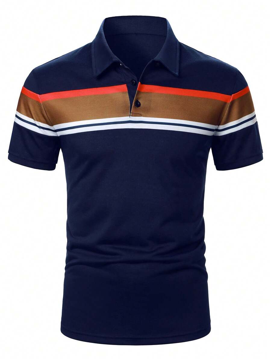 Calvornis Men Color Block Shor - đánh giá và giá Polo Shirt Pique