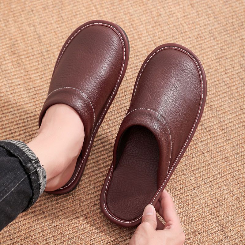 Home Leather Slippers Men and  - đánh giá và giá Flip Flop Leather Men